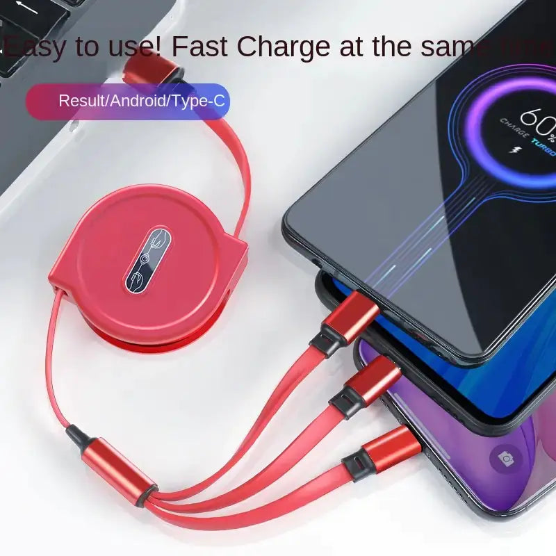 3-in-1 Retractable Fast Charging Cables for Devices